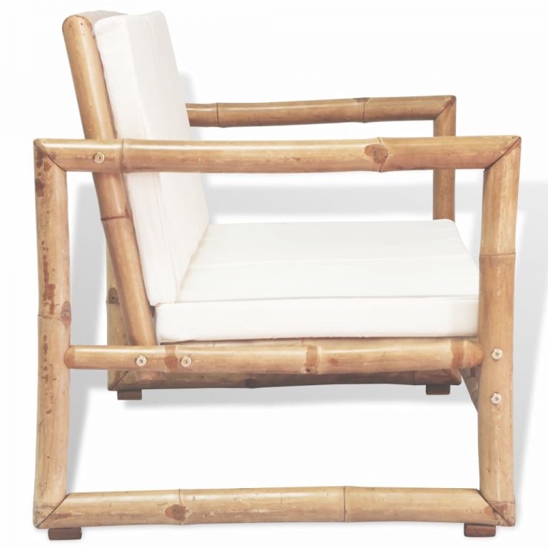 2 Seater Garden Sofa with Cushions Bamboo – Furnitureonline