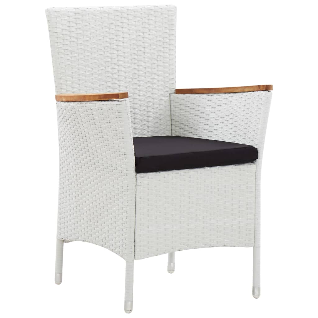 Garden Chairs 2 pcs White Poly Rattan – Furnitureonline