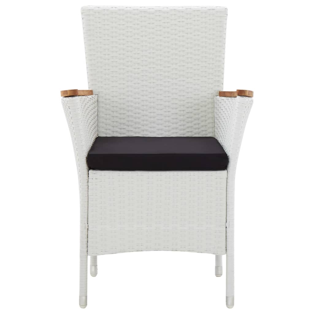 Garden Chairs 2 pcs White Poly Rattan – Furnitureonline