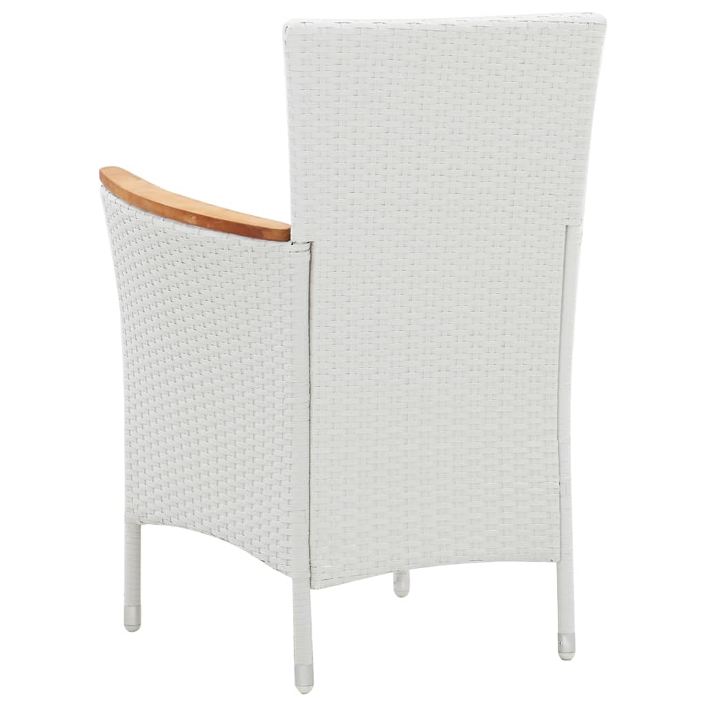 Garden Chairs 2 pcs White Poly Rattan – Furnitureonline