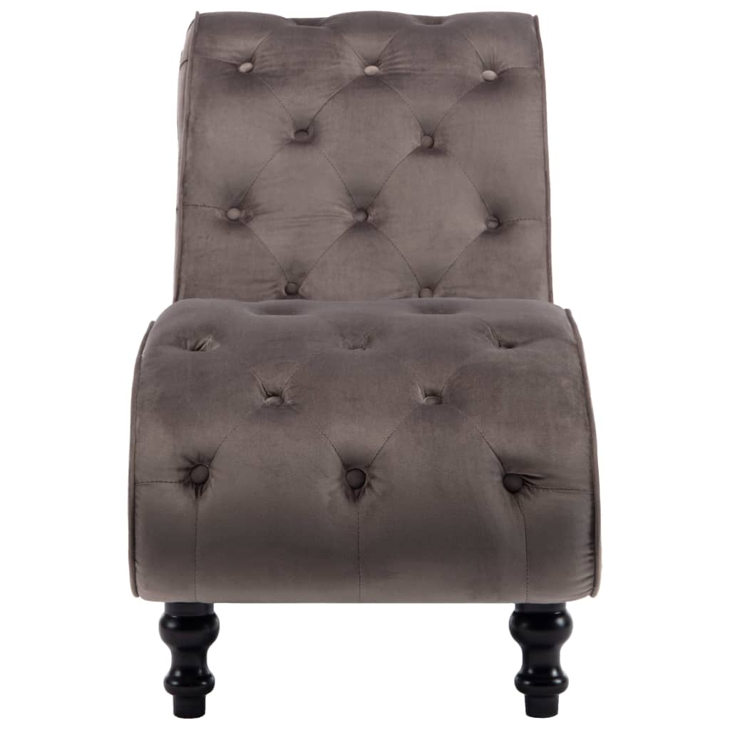 chaise lounge velvet grey